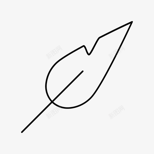 羽毛艺术绘画图标svg_新图网 https://ixintu.com 信件 写作 绘画 编辑 羽毛 艺术 钢笔