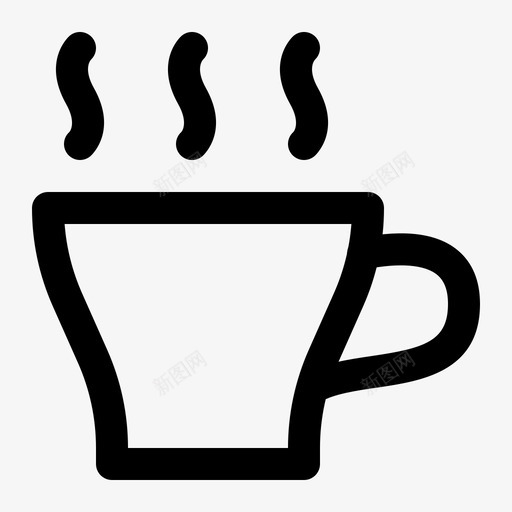热咖啡芳香咖啡因图标svg_新图网 https://ixintu.com 咖啡因 杯子 热咖啡 芳香 饮料线图标