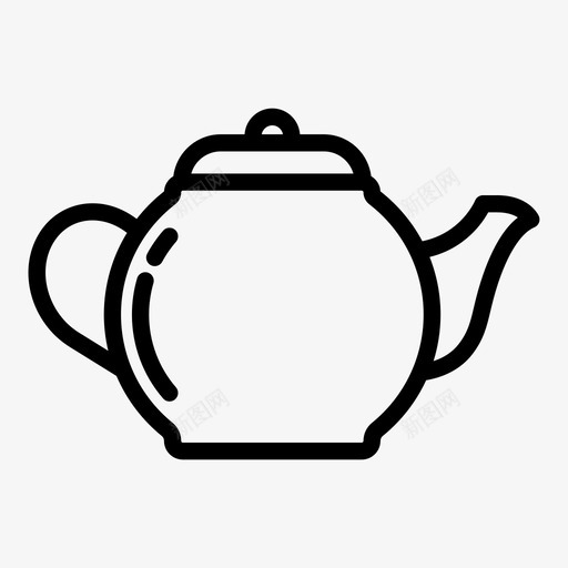 茶壶早餐饮料图标svg_新图网 https://ixintu.com 早餐 水壶 热水 茶壶 饮料 饮茶
