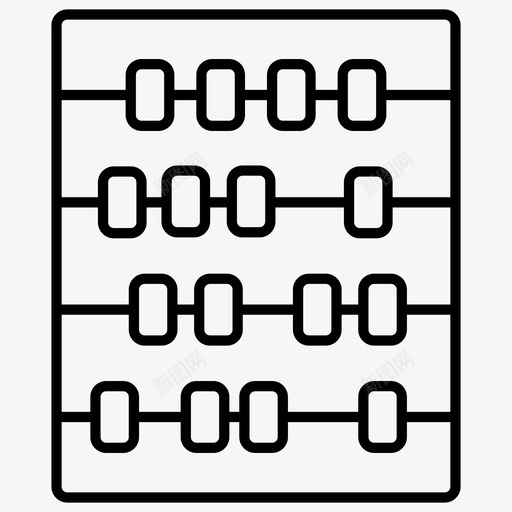 算盘计数学习图标svg_新图网 https://ixintu.com 学习 教育 数学 算盘 计数