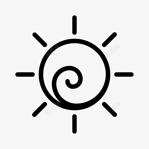 太阳明亮明亮的太阳图标svg_新图网 https://ixintu.com 太阳 小漩涡天气图标 明亮 明亮的太阳 阳光