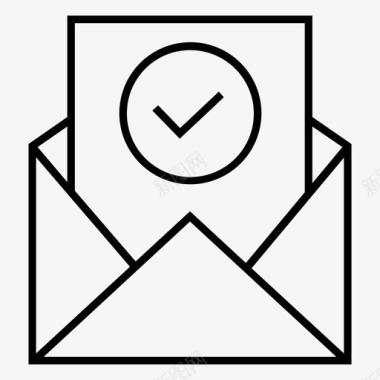 电子邮件已批准信函图标图标