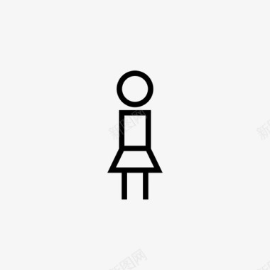 人厕所女人图标图标