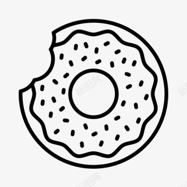 甜甜圈面包房早餐图标图标