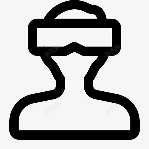 虚拟现实技术娱乐耳机图标svg_新图网 https://ixintu.com 娱乐 智能设备线图标 用户 耳机 虚拟现实 虚拟现实技术
