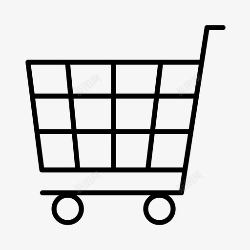 手推车商业市场图标svg_新图网 https://ixintu.com 供应商 商业 市场 手推车 购物车 零售