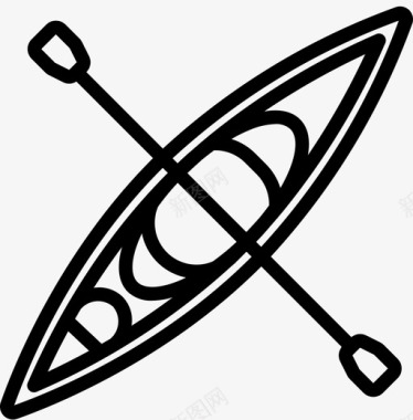 皮划艇极限运动图标图标
