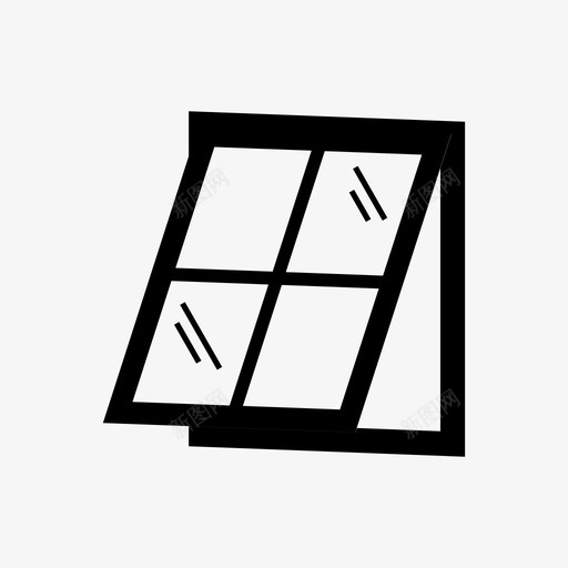 窗户家庭窗户房子窗户图标svg_新图网 https://ixintu.com 家庭窗户 房子窗户 窗户 窗框