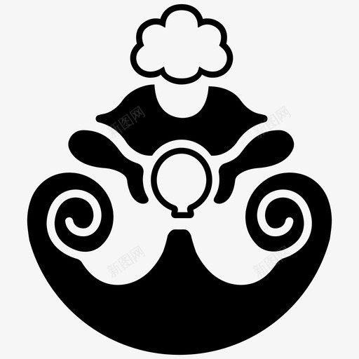 水瓶座占星术星座图标svg_新图网 https://ixintu.com 十二宫 十二宫实心图标 占星术 星座 水瓶座