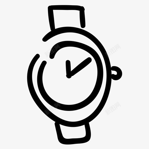 手表时钟指针图标svg_新图网 https://ixintu.com 办公室 手表 指针 时钟 时间