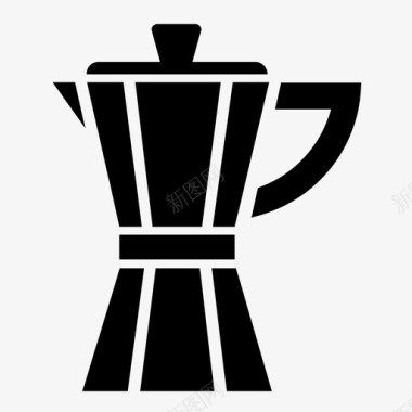 莫卡壶咖啡咖啡壶图标图标