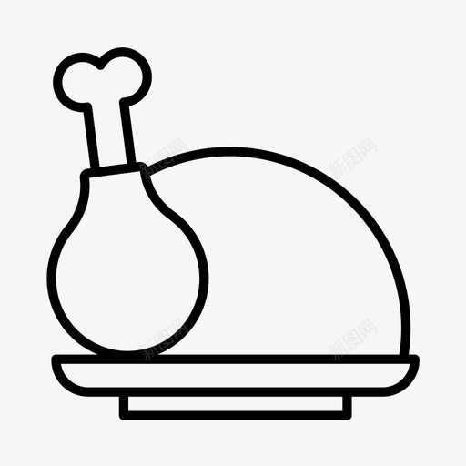 烤鸡宴会晚餐图标svg_新图网 https://ixintu.com 宴会 晚餐 烤鸡 食物