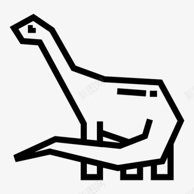恐龙动物腕龙图标图标