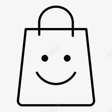 快乐购物包手袋图标图标