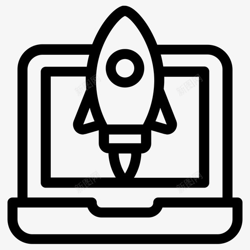 计算机应用开发图标svg_新图网 https://ixintu.com 发射 应用 开发 火箭 计算机 过程