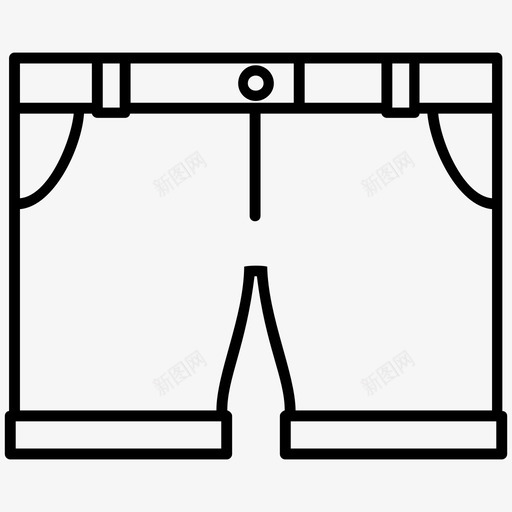 短裤衣服时装图标svg_新图网 https://ixintu.com 时装 服装 款式 短裤 衣服 裤子