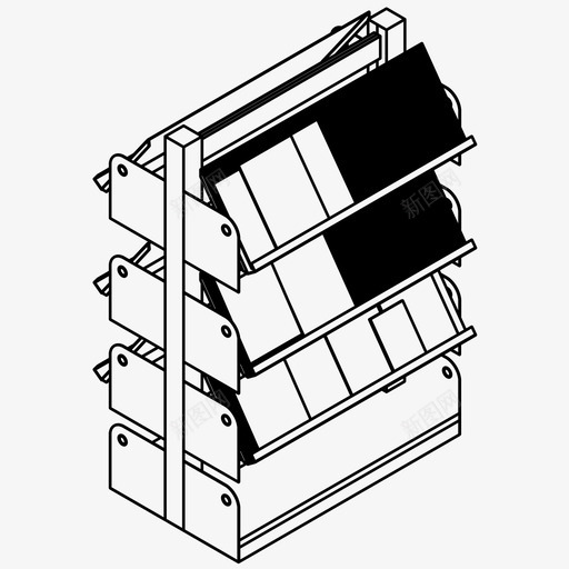 图书馆书架书店期刊图标svg_新图网 https://ixintu.com 书店 图书馆书架 报纸 期刊