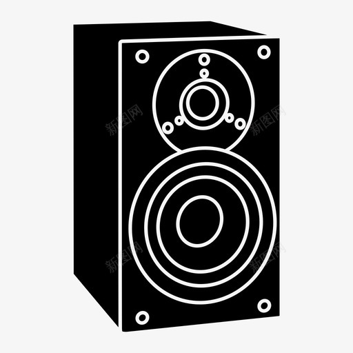 低音扬声器高保真扬声器扩音器图标svg_新图网 https://ixintu.com 低音扬声器 扩音器 扬声器 音乐 高保真扬声器