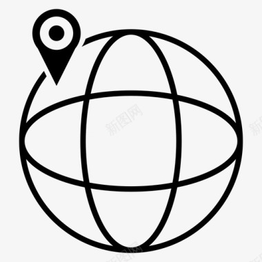 全球位置世界图标图标