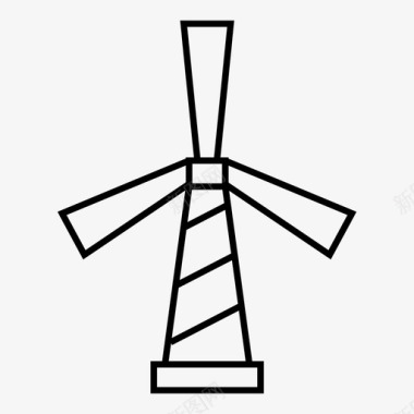 风电风机生态图标图标