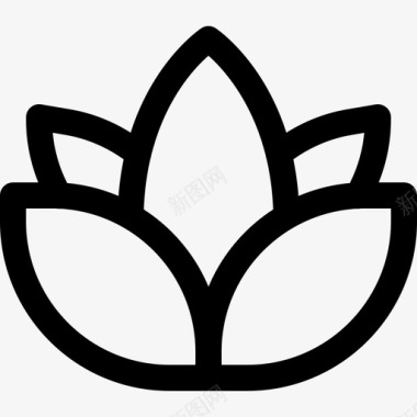 莲花运动冥想图标图标