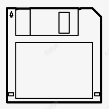 软盘计算机35英寸磁盘内存图标图标