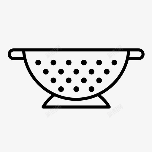 滤器排水管厨房工具图标svg_新图网 https://ixintu.com 厨房工具 厨房用具 排水管 滤器 筛子