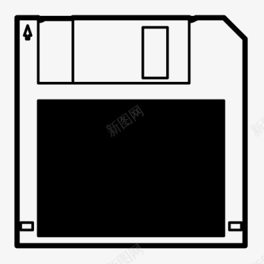 软盘计算机35英寸磁盘内存图标图标