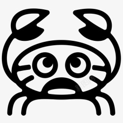面拖蟹蟹面甲壳类帝王蟹图标高清图片