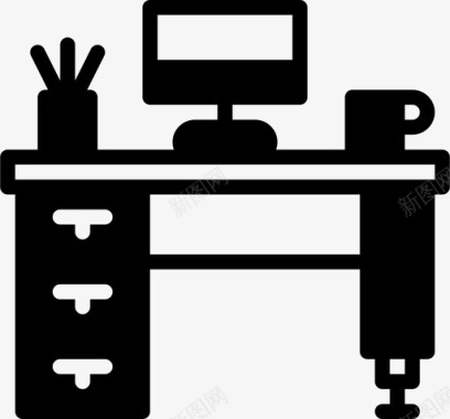 办公桌电器家具图标图标