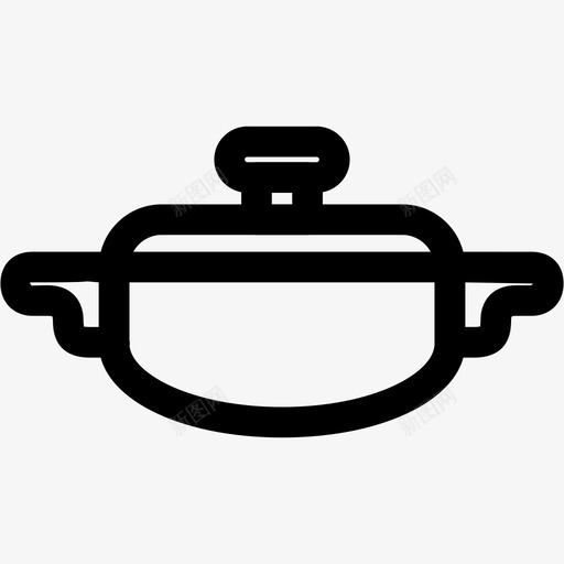 蒸煮锅平底锅流线型图标svg_新图网 https://ixintu.com 平底锅 杂项20 流线型 蒸煮锅