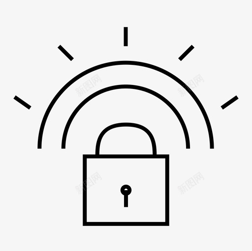 安全vpn锁安全图标svg_新图网 https://ixintu.com 信号 安全 安全vpn 锁
