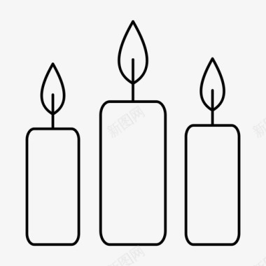 蜡烛生日蜡烛火图标图标