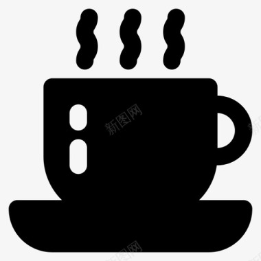 咖啡休息时间咖啡馆图标图标