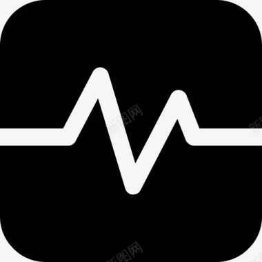 心电图心脏病健康图标图标