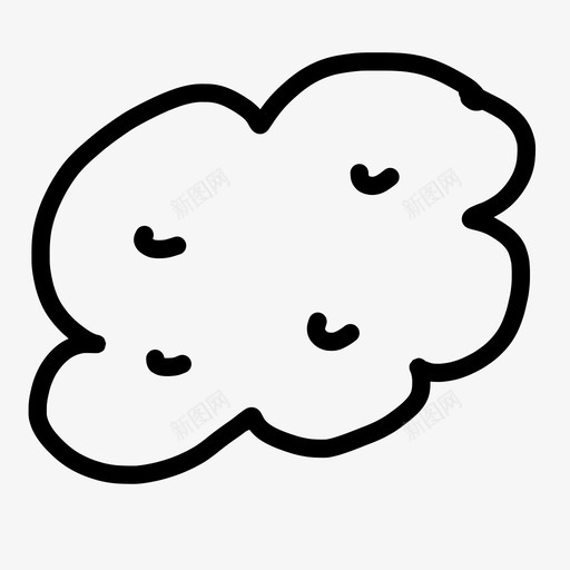 云朵蓬松手绘蓬松图标svg_新图网 https://ixintu.com 云朵蓬松 手绘 手绘对象 素描 蓬松