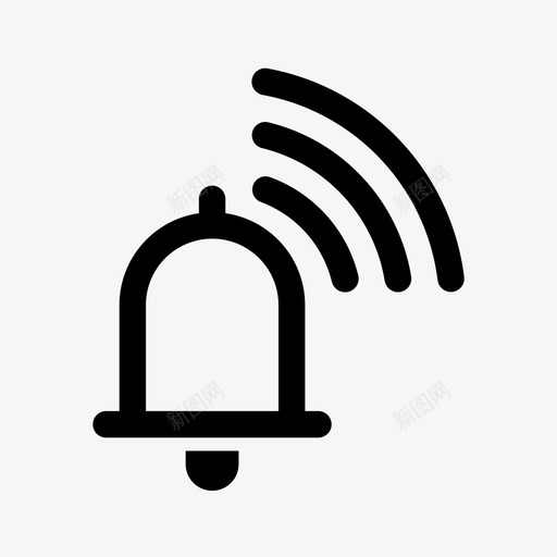 通知警报铃声图标svg_新图网 https://ixintu.com 叮当声 处理人员 振动 警报 通知 铃声