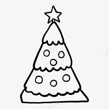 圣诞树自然装饰品图标图标