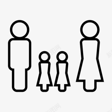 家庭孩子母亲图标图标