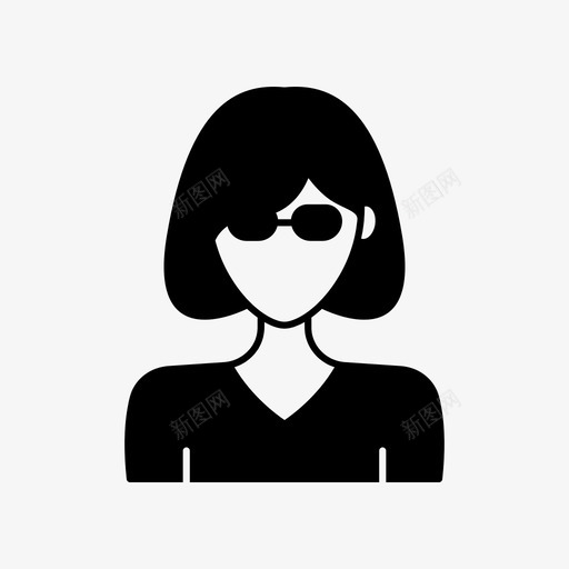短发女孩化身眼镜图标svg_新图网 https://ixintu.com 化身 化身女人 女人 用户 眼镜 短发 短发女孩