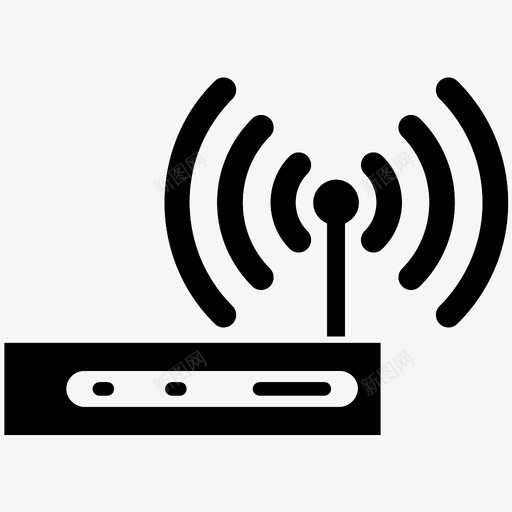 wifi路由器连接互联网图标svg_新图网 https://ixintu.com wifi路由器 互联网 信号 技术 连接
