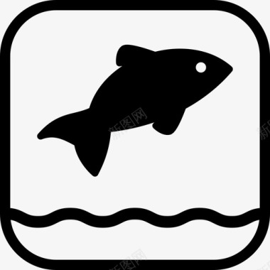 鱼店动物适应症图标图标