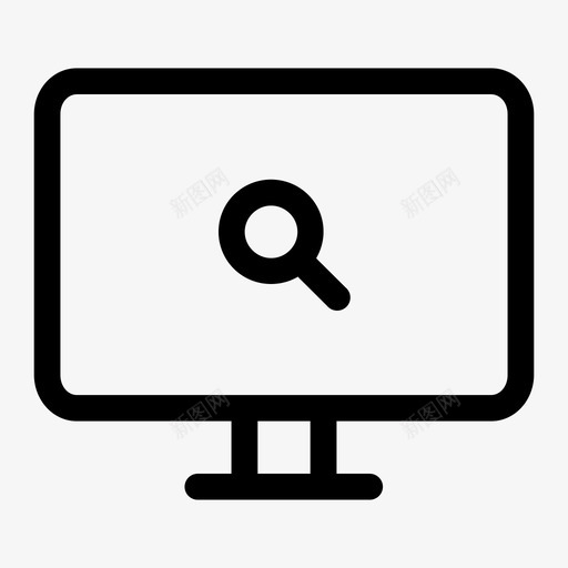 搜索监视器计算机显示器图标svg_新图网 https://ixintu.com 屏幕 搜索监视器 显示器 缩放 计算机