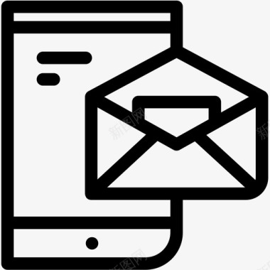 移动邮件电子邮件信封图标图标