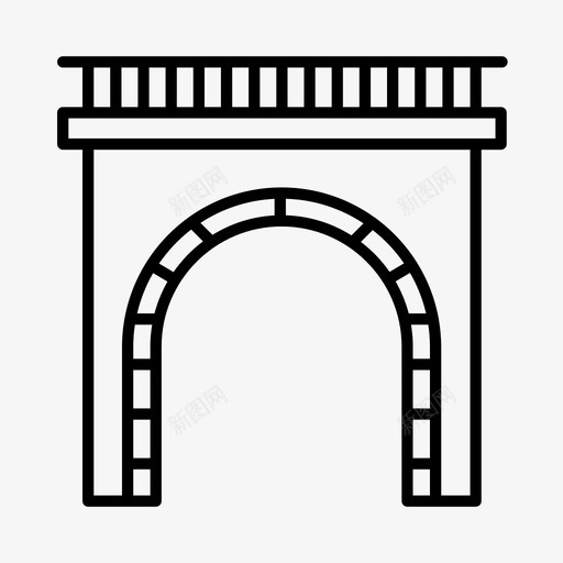 隧道桥梁铁路图标svg_新图网 https://ixintu.com 桥梁 火车 火车站 运输 铁路 隧道