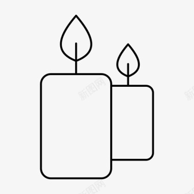 蜡烛生日蜡烛圣诞节图标图标