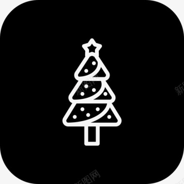 圣诞树装饰松树图标图标