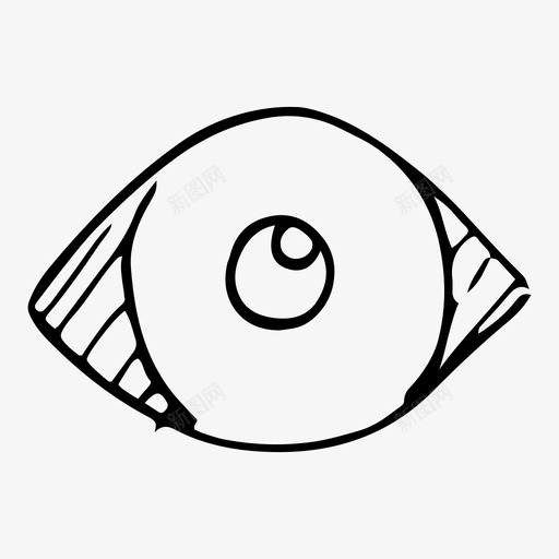 眼睛视觉涂鸦用户界面图标svg_新图网 https://ixintu.com 涂鸦用户界面 眼睛 视觉