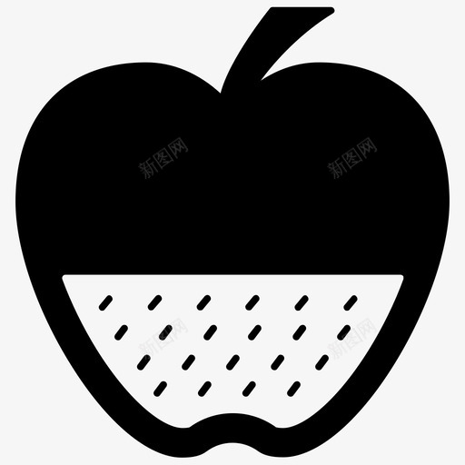 绘画苹果形状图标svg_新图网 https://ixintu.com 学校和教育字形 工具 形状 绘画 苹果
