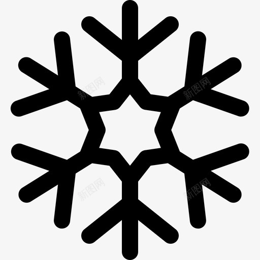 雪花冻结图案图标svg_新图网 https://ixintu.com 冬天 冻结 图案 圣诞线图标 星星 雪花